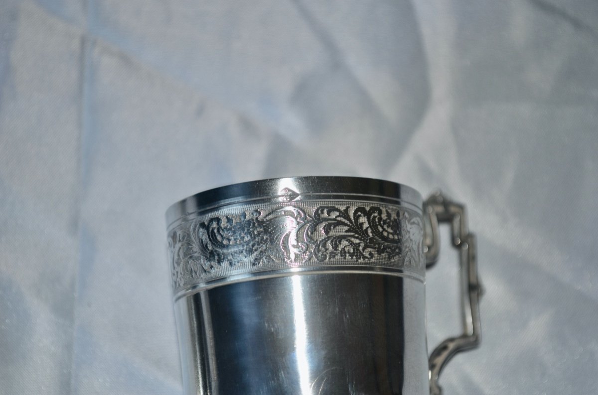 Art Nouveau Sterling Silver Coffee Mug-photo-2