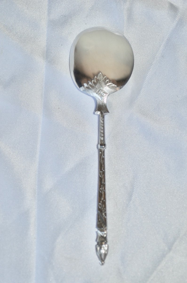 Japanese Ice Cream Service In Sterling Silver Art Nouveau Period-photo-2