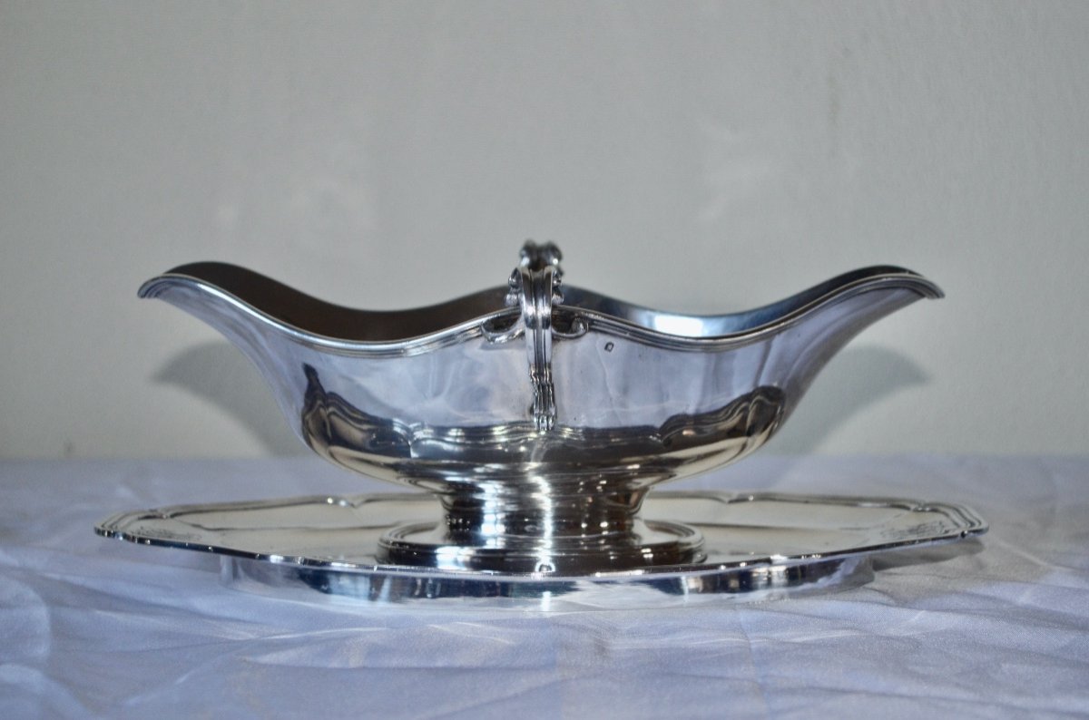 Odiot Sterling Silver Sauce Boat-photo-3