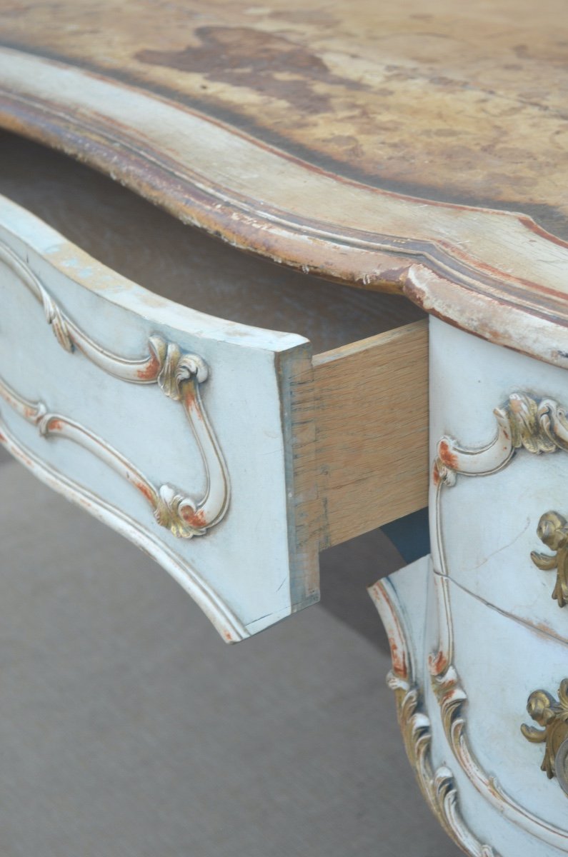 Large Louis XV Style Desk, 19th Century-photo-8