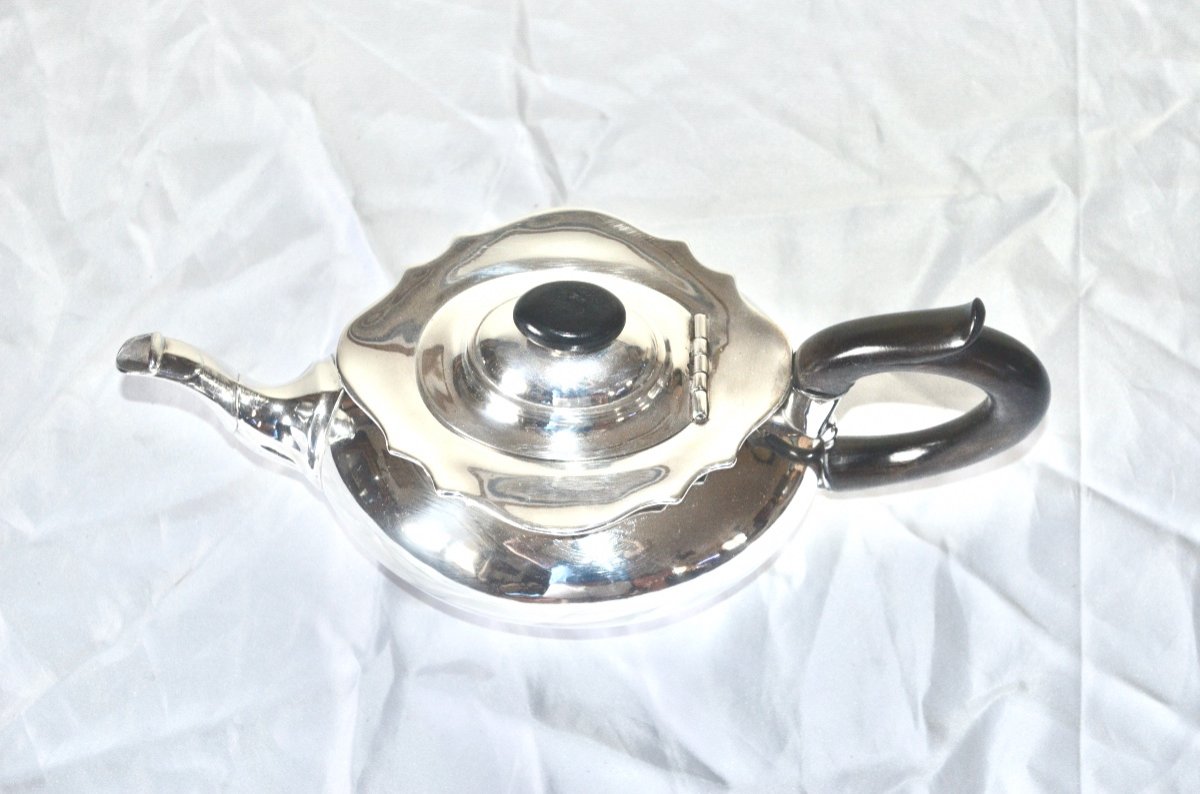 Teapot In Sterling Silver Early 19th Century-photo-2