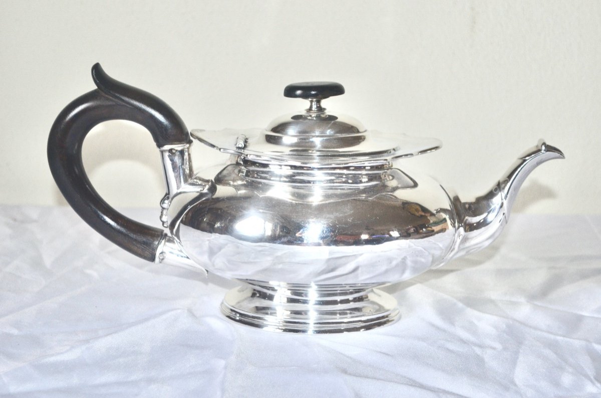 Teapot In Sterling Silver Early 19th Century-photo-3