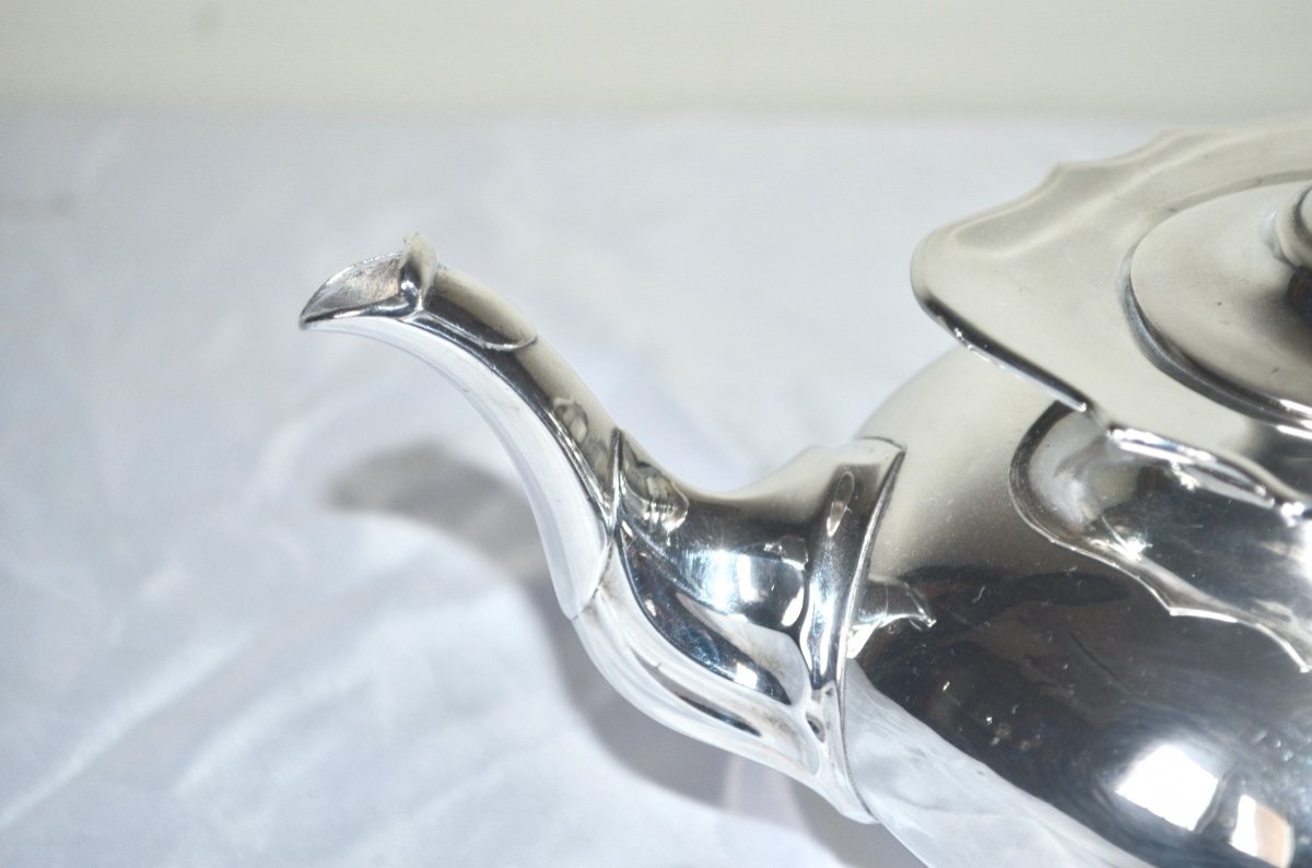 Teapot In Sterling Silver Early 19th Century-photo-2