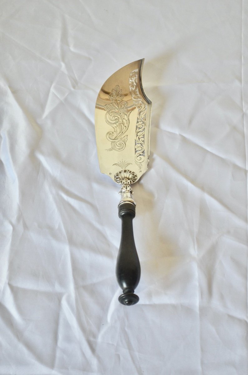 Fish Shovel In Sterling Silver 19th Century-photo-6