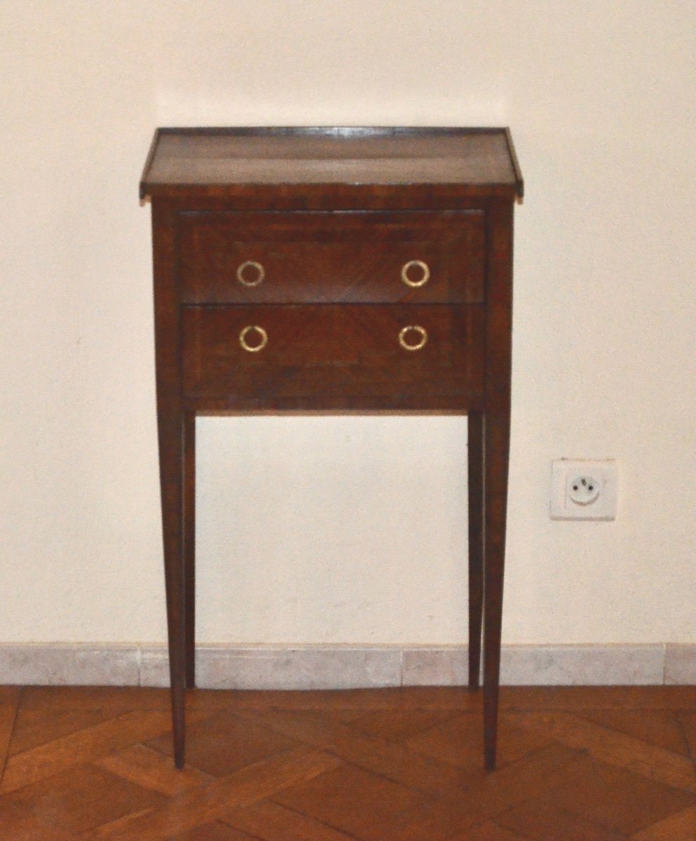 Louis XVI Marquetry Bedside Table