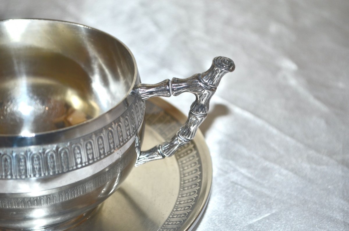 Large Chocolate Cup In Sterling Silver 19th Century-photo-4