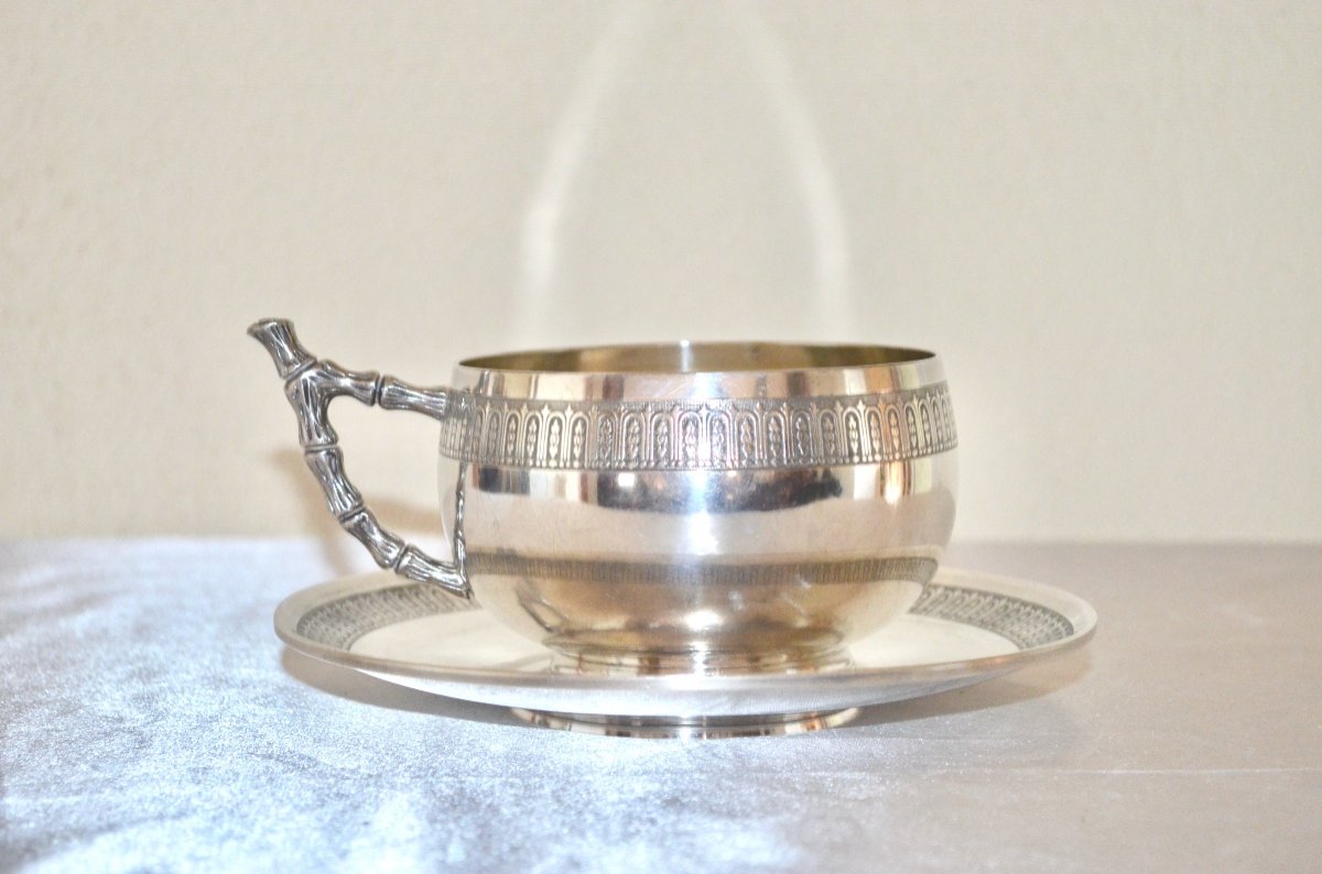 Large Chocolate Cup In Sterling Silver 19th Century