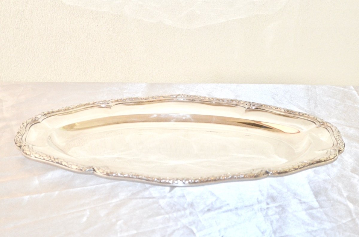 Oval Dish In Sterling Silver From Cardeilhac-photo-2