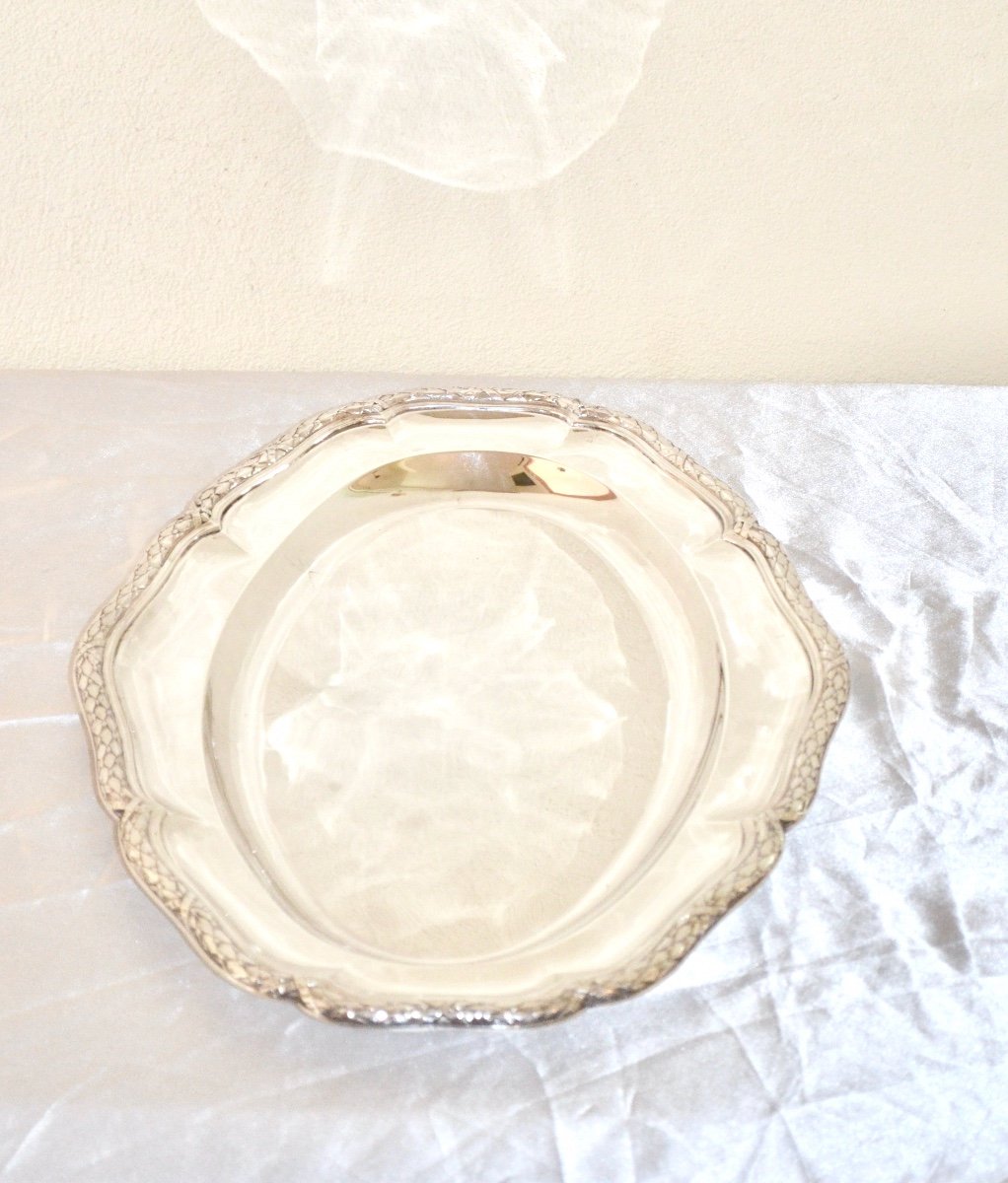 Oval Dish In Sterling Silver From Cardeilhac-photo-3