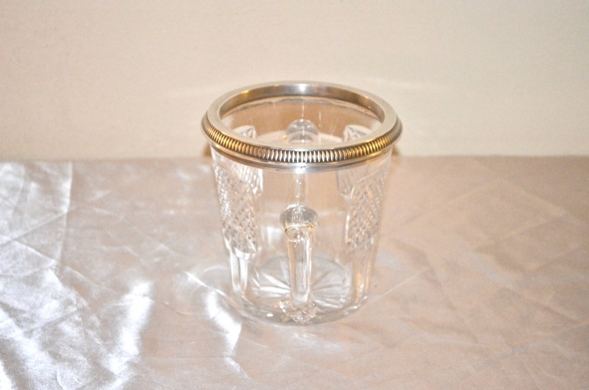 Ice Cube Bucket In Sterling Silver And Crystal -photo-1