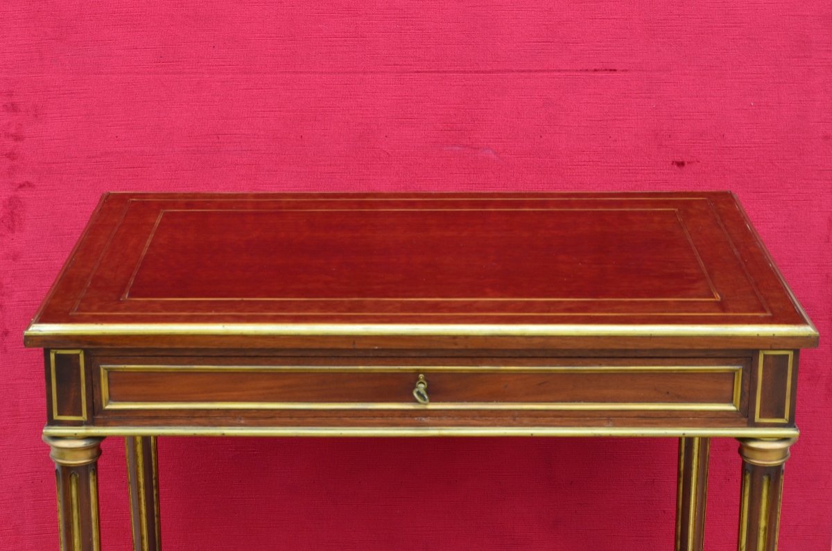 Louis XVI Style Mahogany Desk 19th Century -photo-2