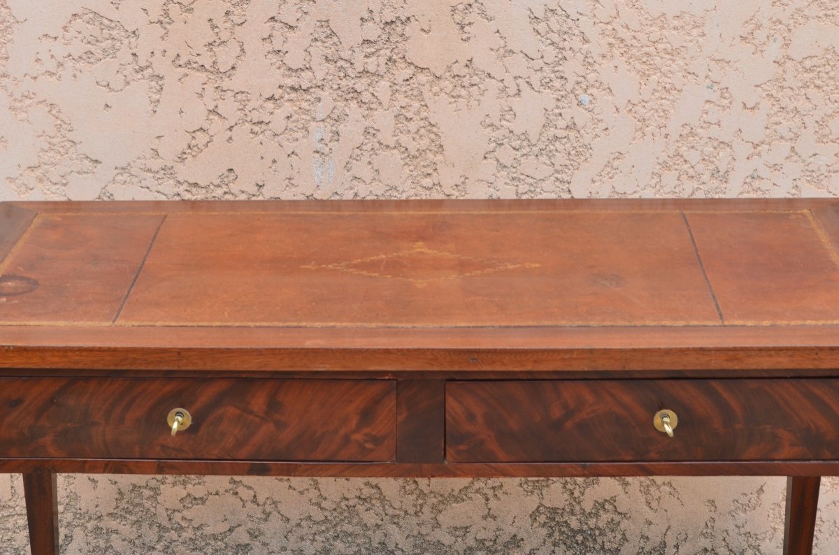 Louis XVI Style Mahogany Desk From The Early 19th Century -photo-1