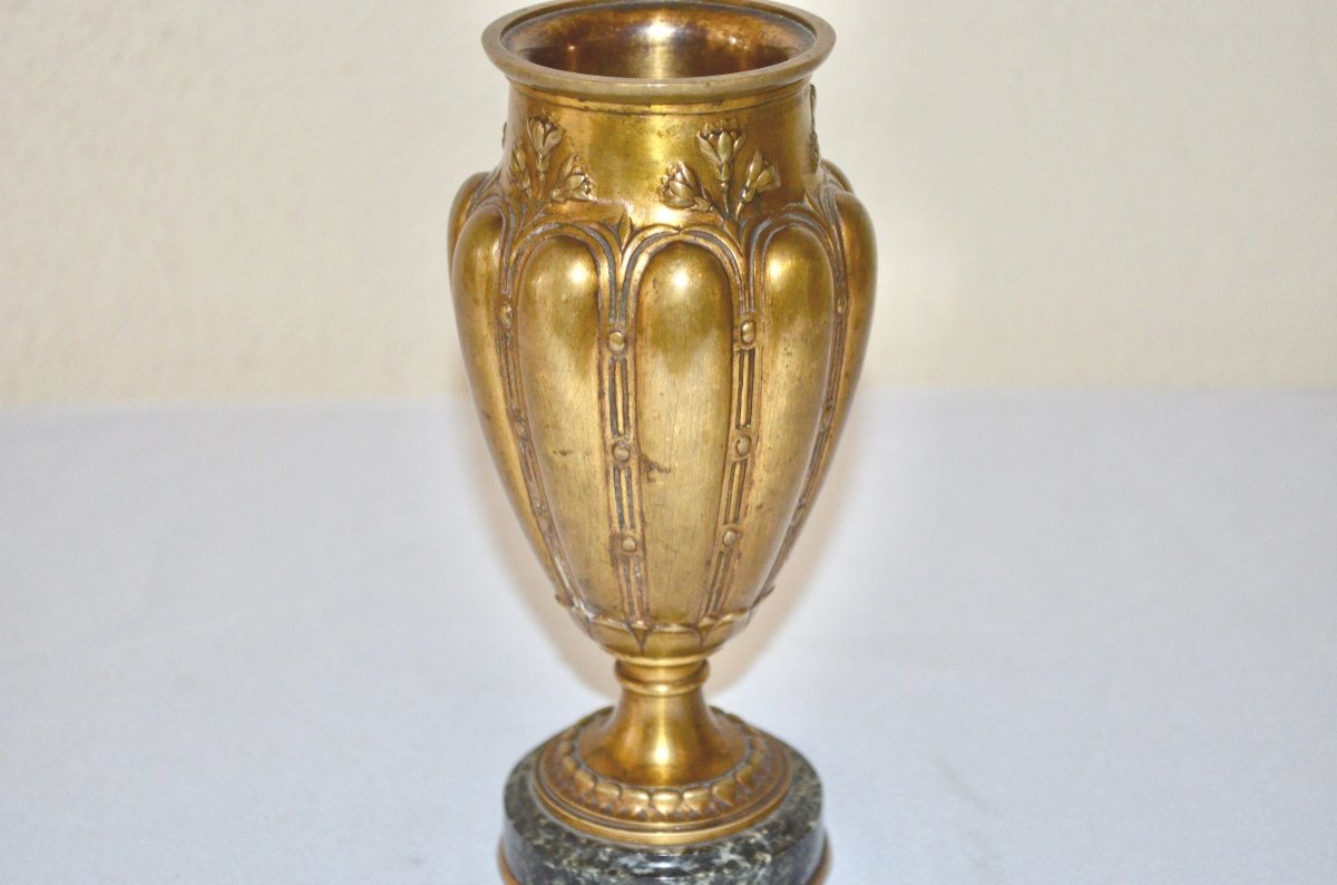 Art Nouveau Bronze Vase By Barbedienne -photo-1