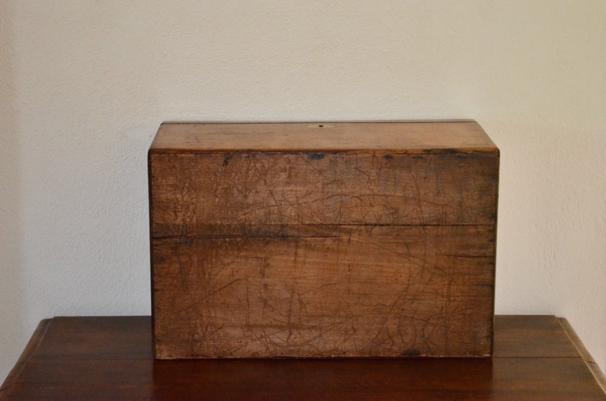 Oak Box For Silverware Signed Odiot 19th Century -photo-7