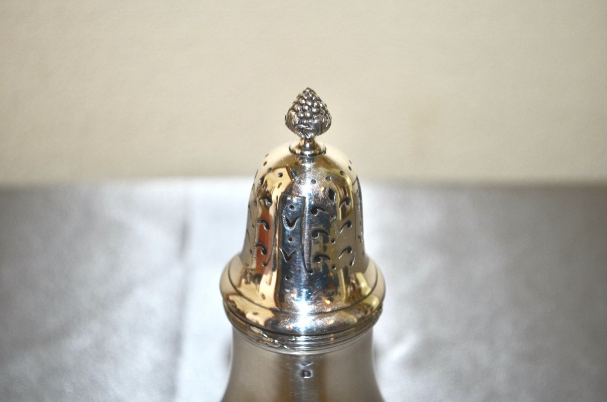 19th Century Solid Silver Baluster Shaker -photo-3