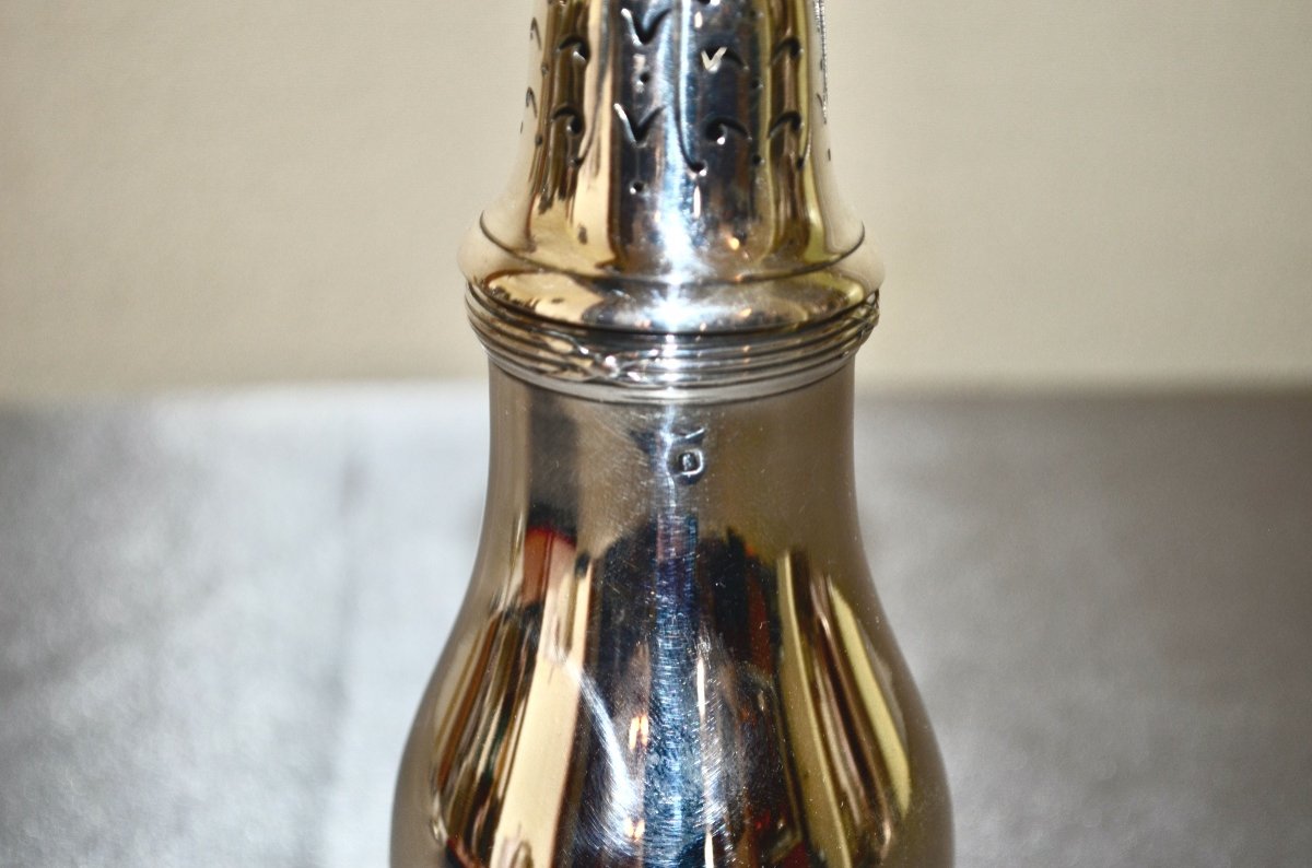 19th Century Solid Silver Baluster Shaker -photo-4