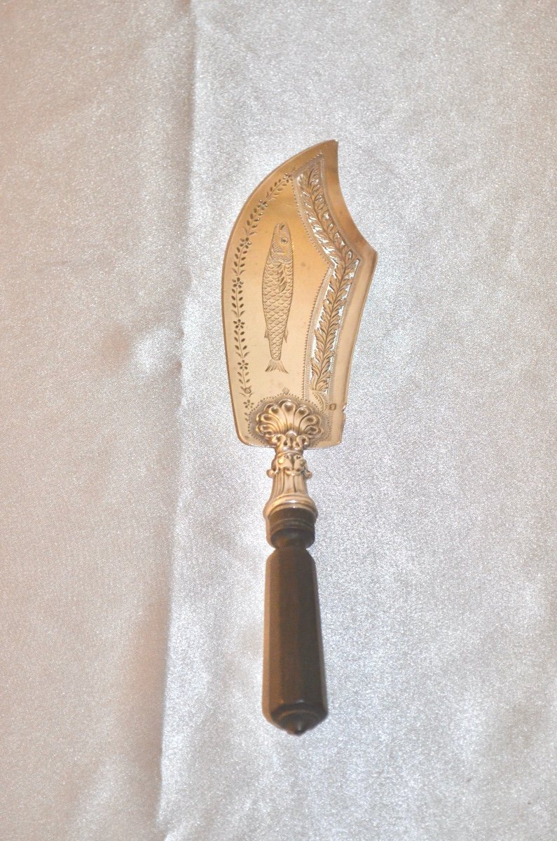 Sterling Silver Fish Shovel Early 19th Century 