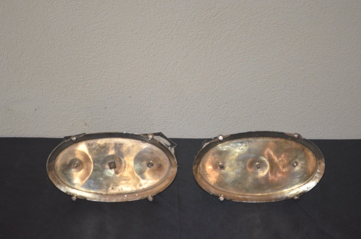 Pair Of Double Silver-gilt Salt Cellars, Early 19th Century -photo-2