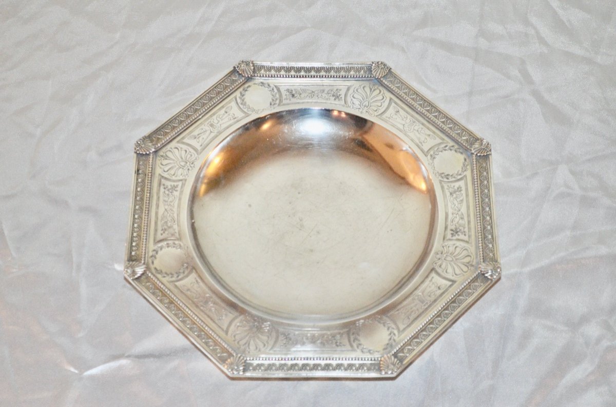 19th Century Solid Silver Presentation Dish-photo-2