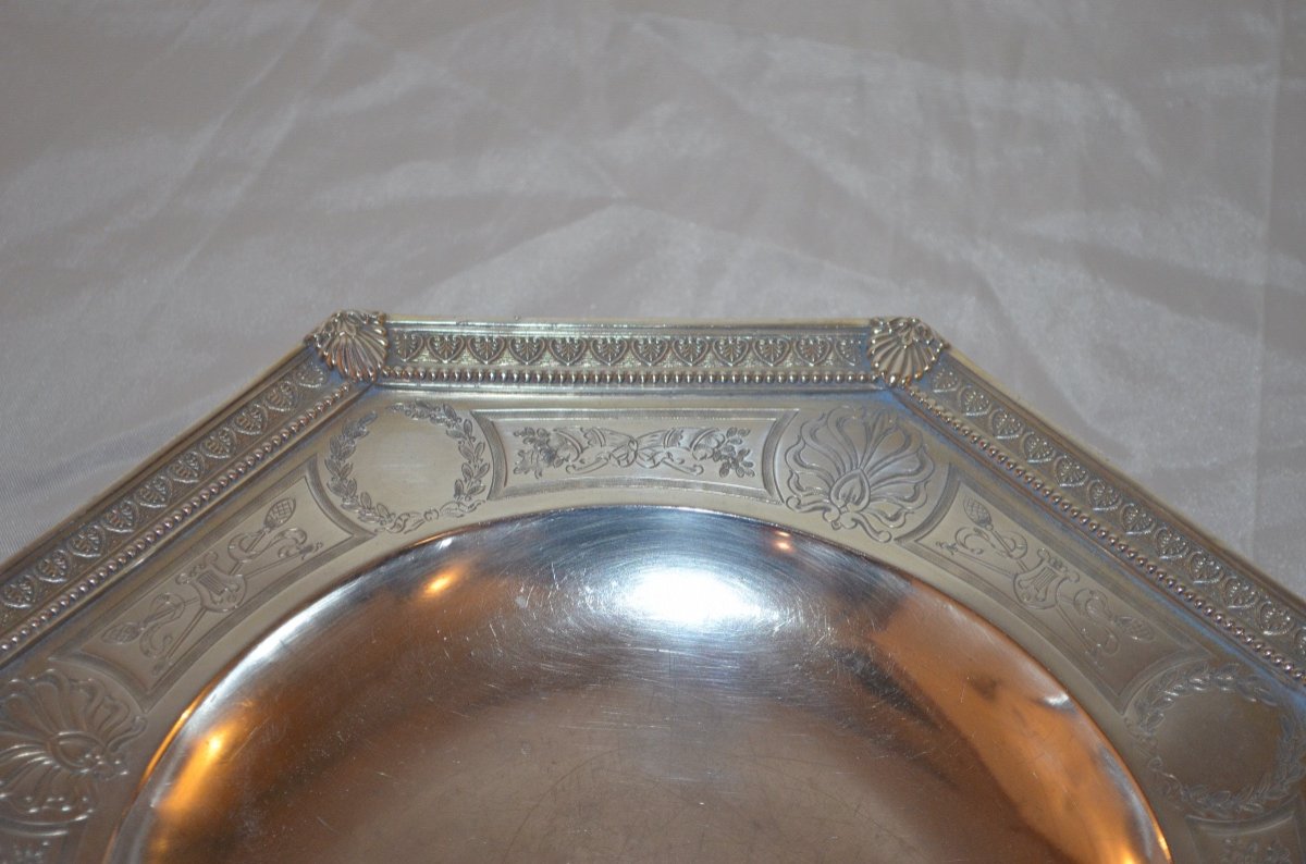 19th Century Solid Silver Presentation Dish-photo-3