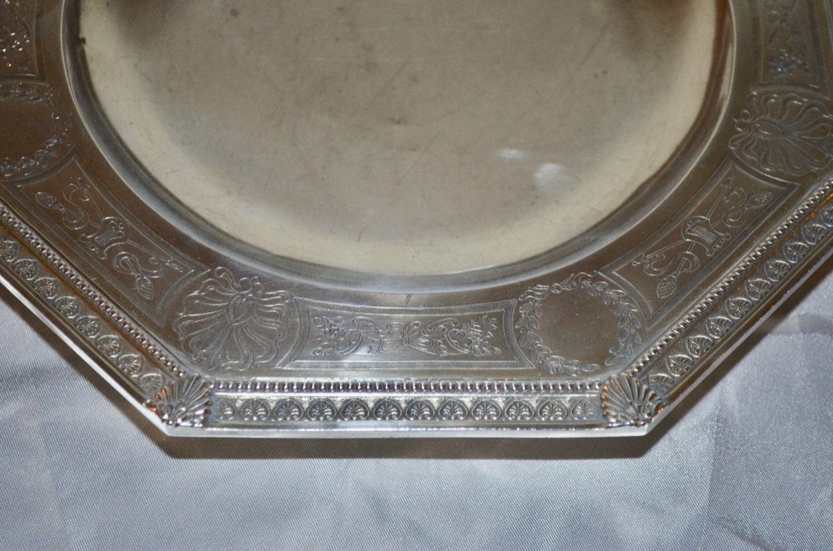 19th Century Solid Silver Presentation Dish-photo-4