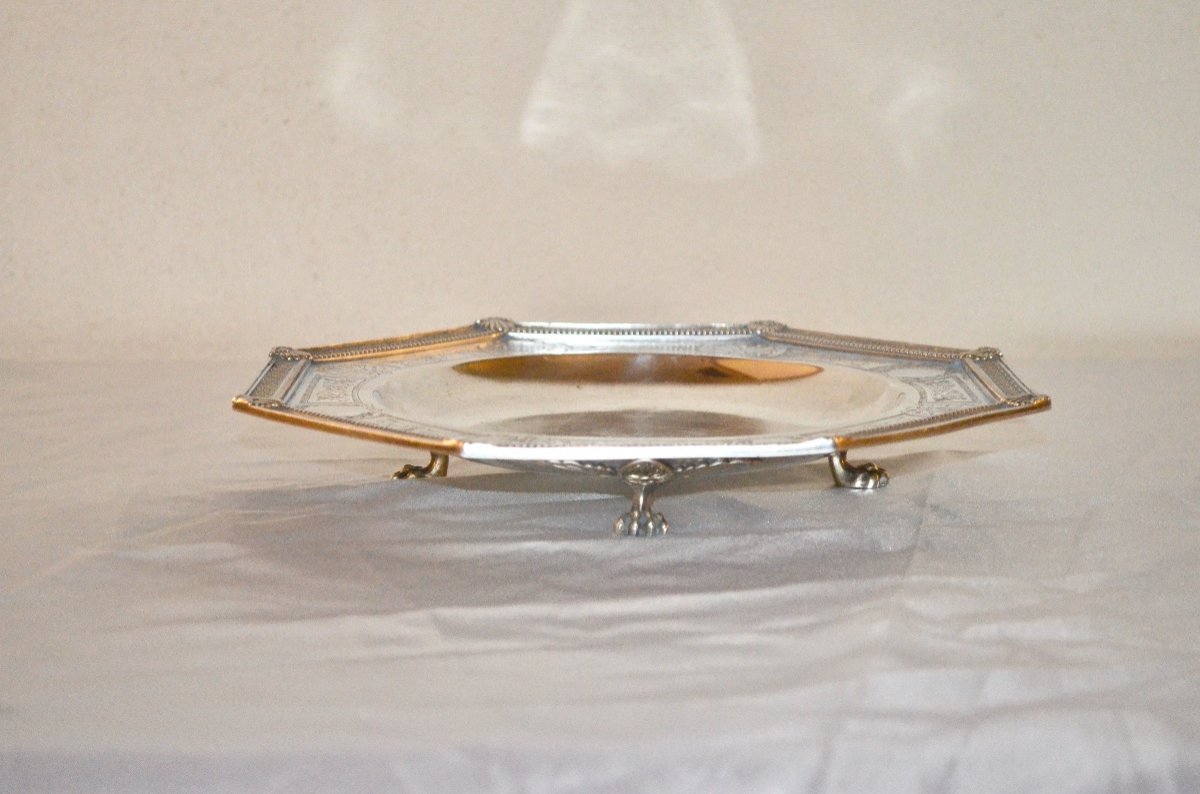 19th Century Solid Silver Presentation Dish-photo-1