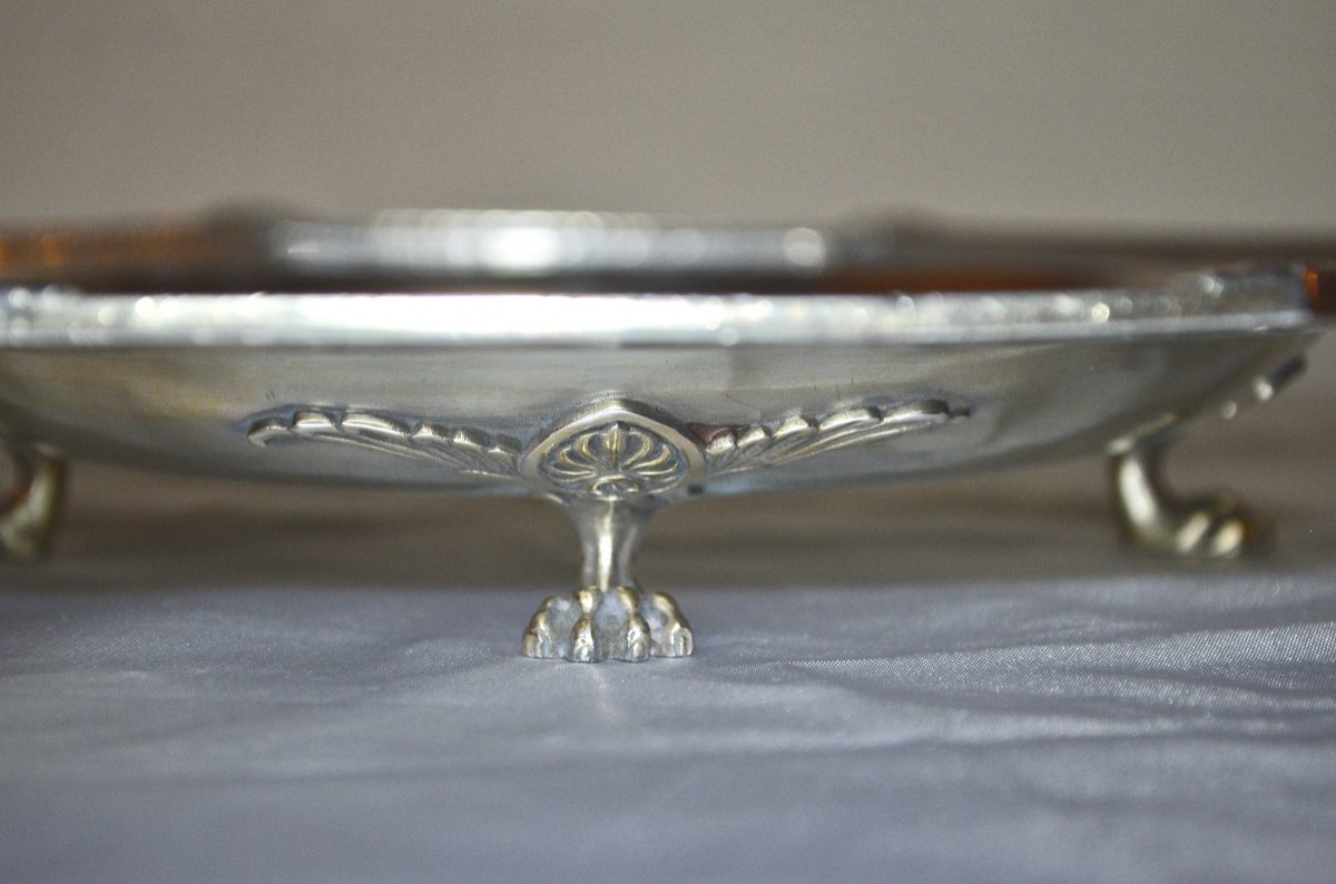 19th Century Solid Silver Presentation Dish-photo-2