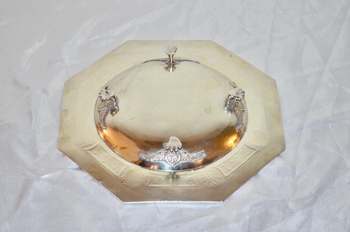 19th Century Solid Silver Presentation Dish-photo-3