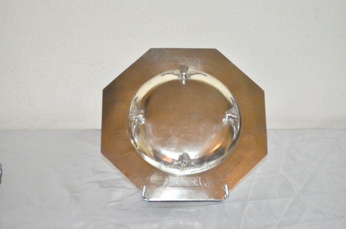 19th Century Solid Silver Presentation Dish-photo-4