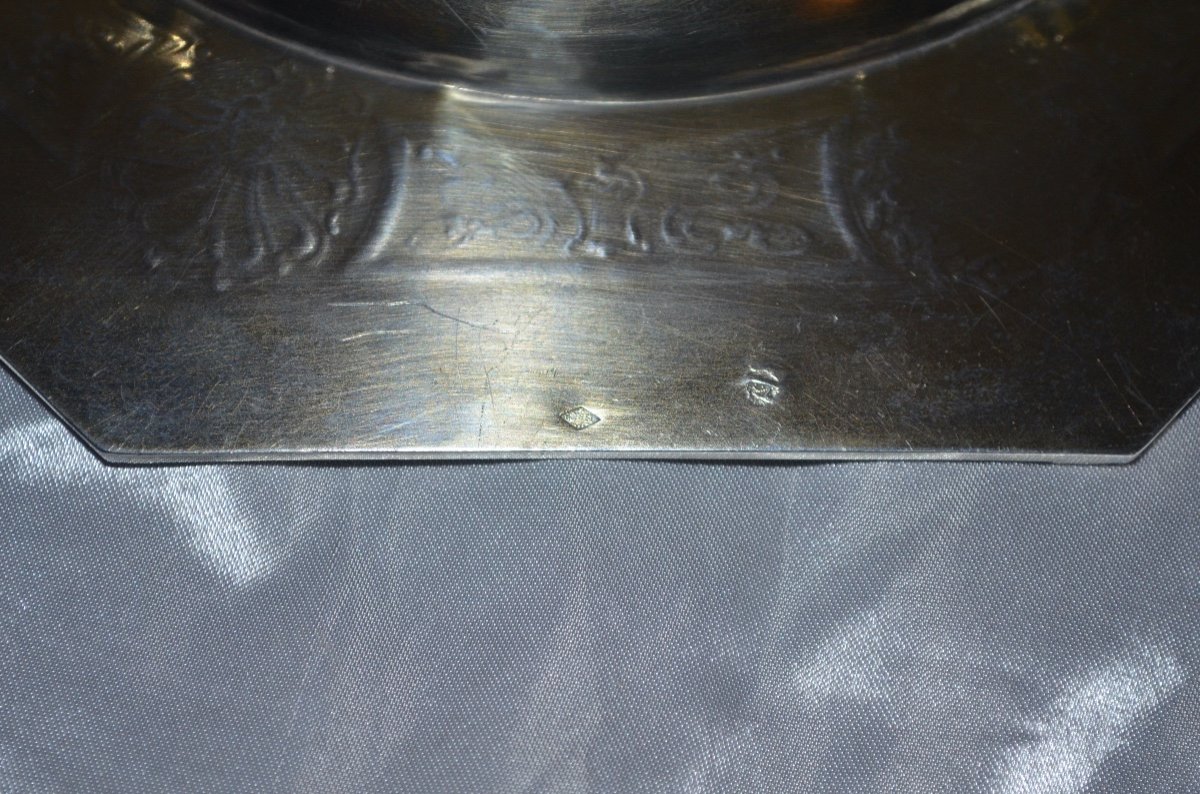 19th Century Solid Silver Presentation Dish-photo-5