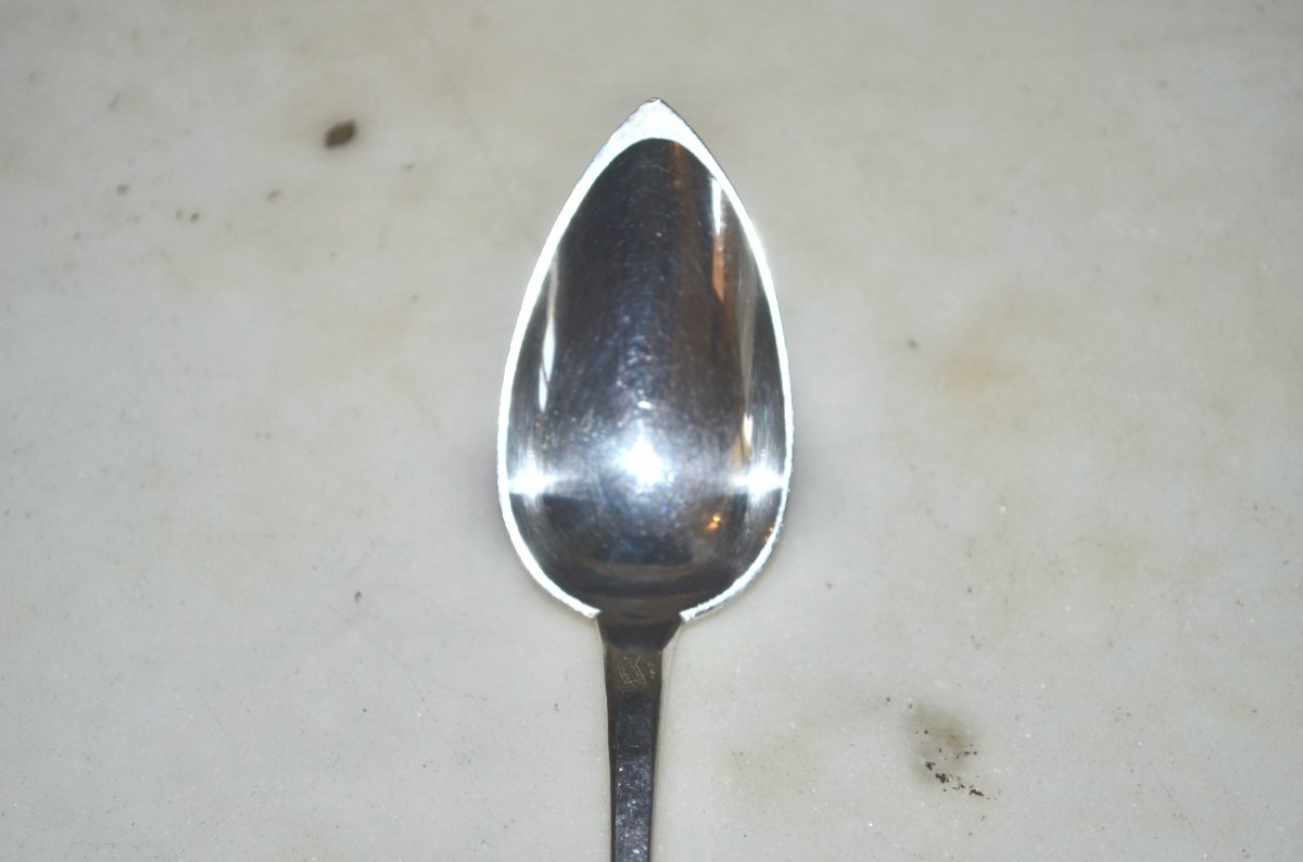 Set Of 6 Sterling Silver Coffee Spoons Mid 19th Century-photo-3