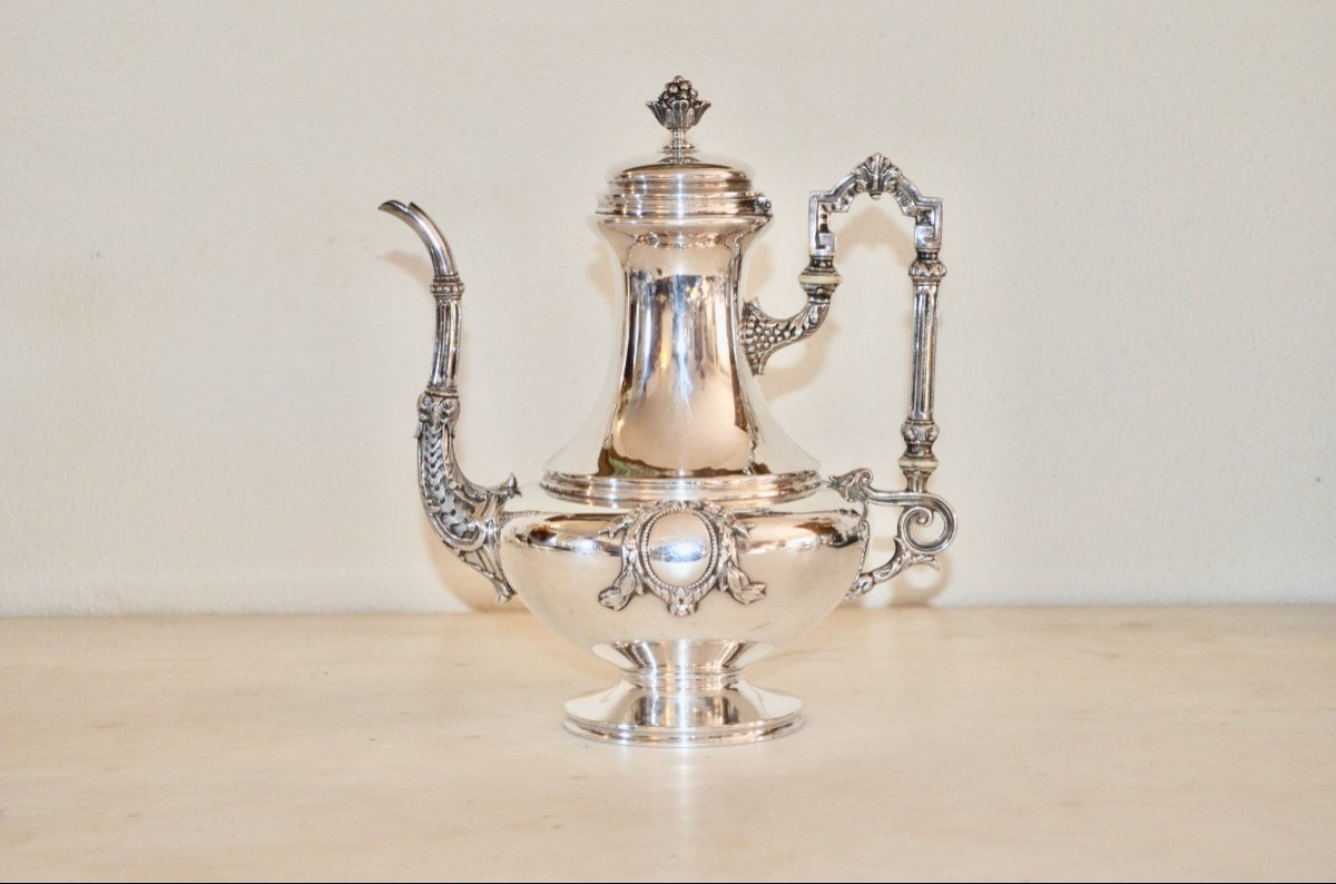 Napoleon III Sterling Silver Teapot By Lapar -photo-4