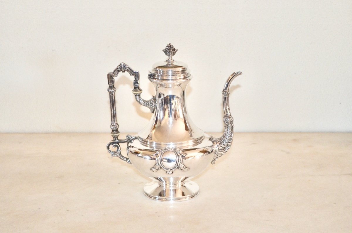 Napoleon III Sterling Silver Teapot By Lapar 