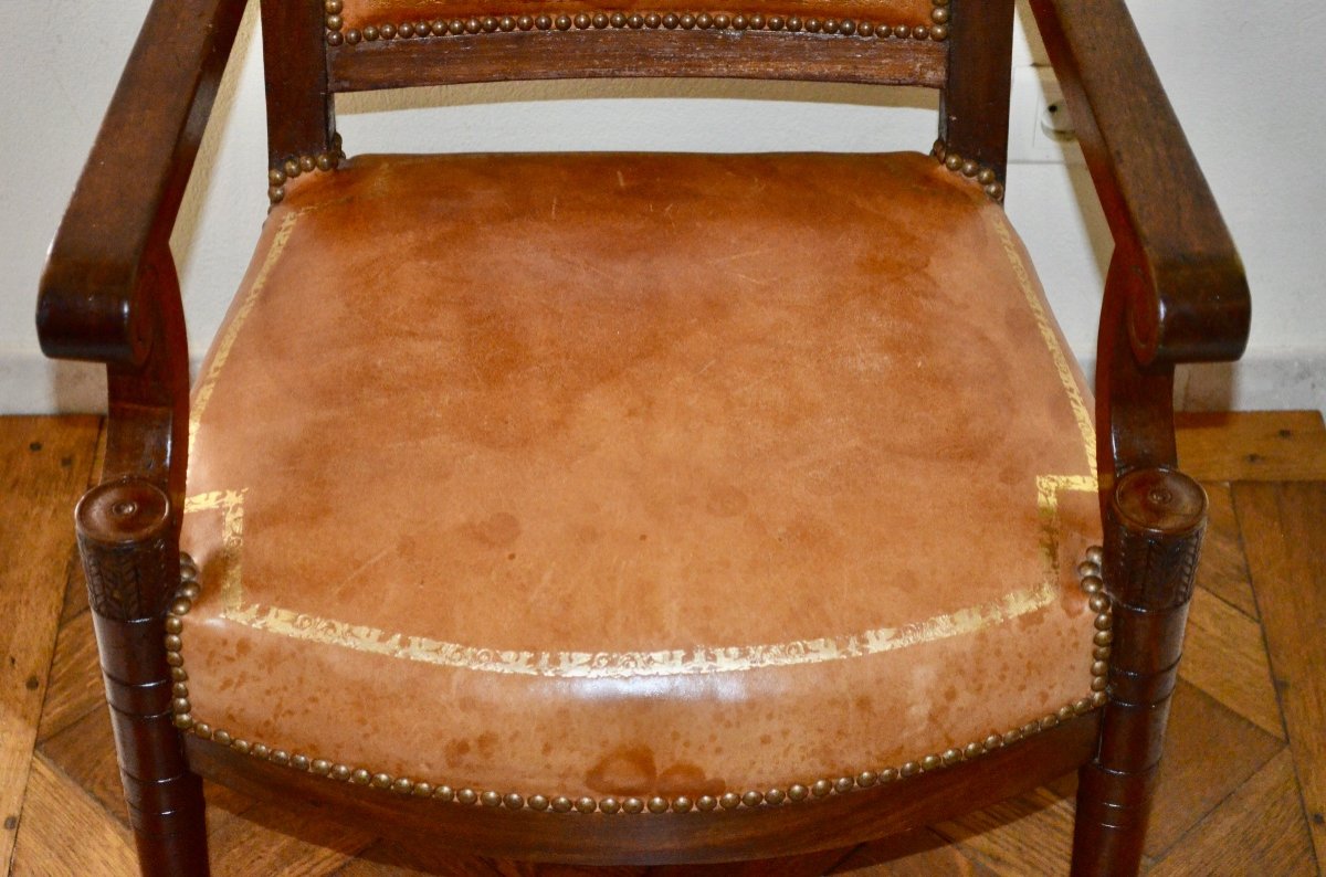 Empire Period Mahogany Office Chair-photo-3