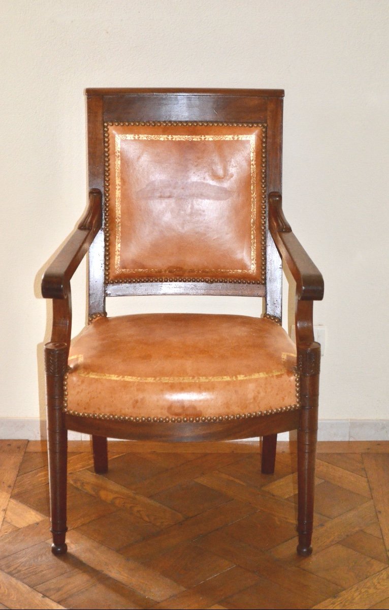 Empire Period Mahogany Office Chair