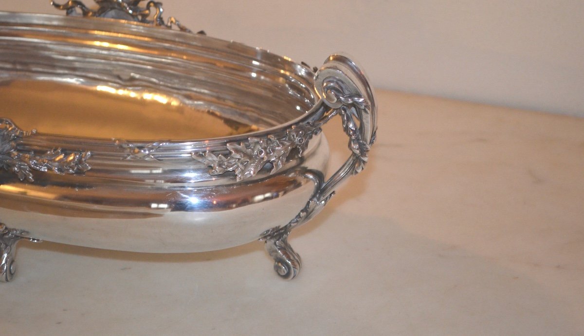 Important Solid Silver Table Planter From The Napoleon III Period-photo-3