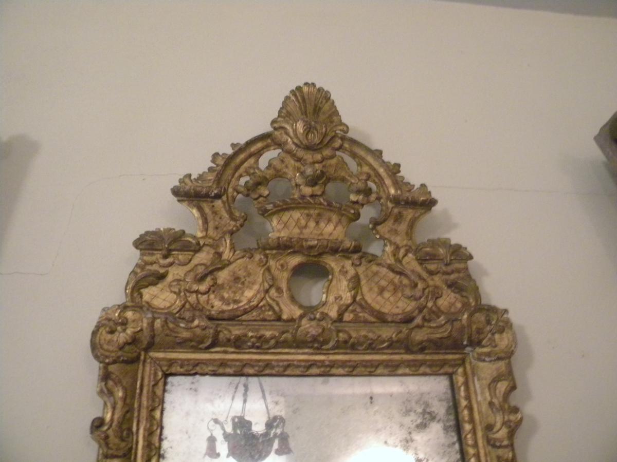 Miroir En Bois Doré d'époque Régence  -photo-3