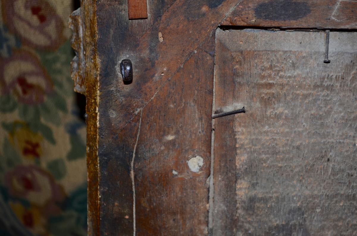 Mirror In Golden Wood Of Louis XIV-photo-5