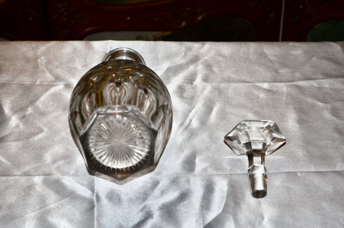 Baccarat Crystal And Sterling Silver Decanter-photo-5