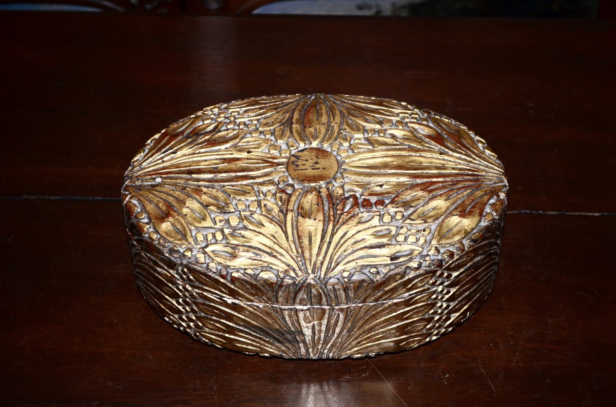 19th Century Golden Wood Box-photo-2