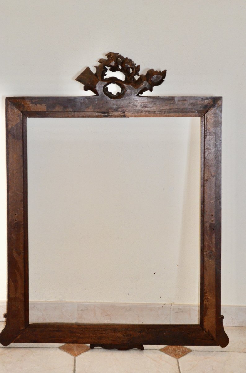 19th Century Carved Wood Frame-photo-5