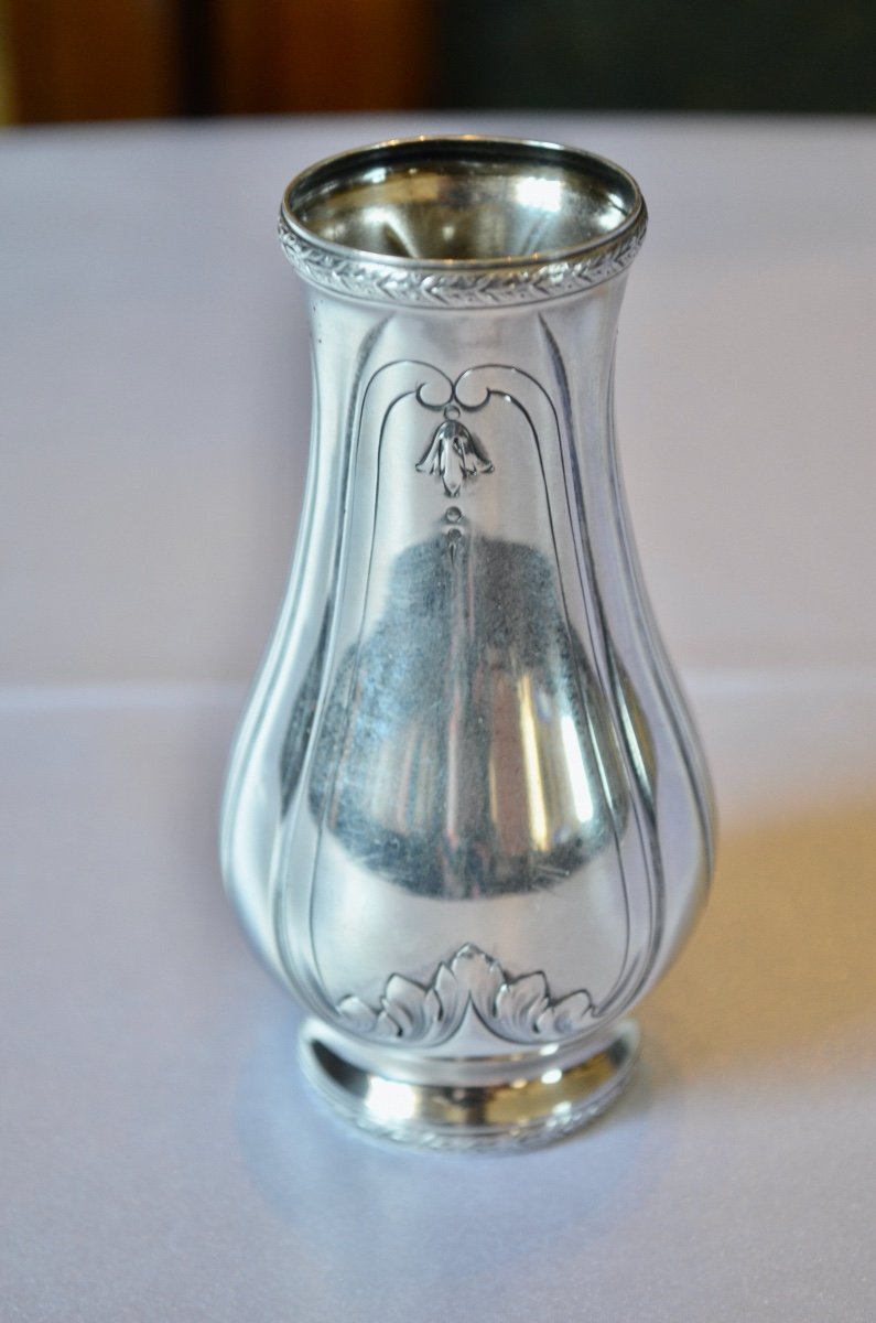 Vase In Sterling Silver Art Nouveau Period-photo-2