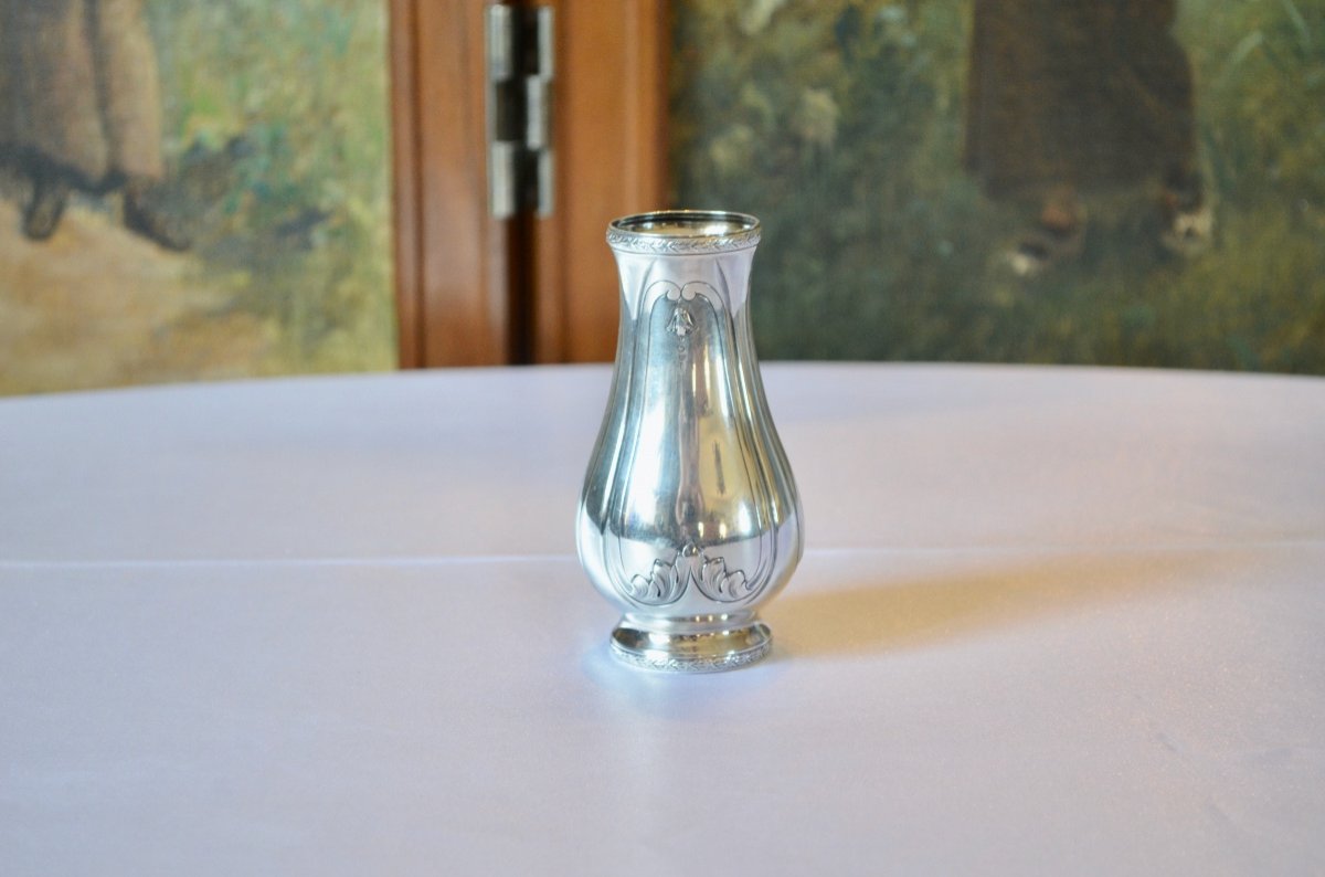 Vase In Sterling Silver Art Nouveau Period