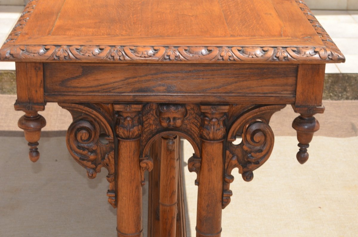 Middle Table Of Renaissance Style XIXth Century-photo-3