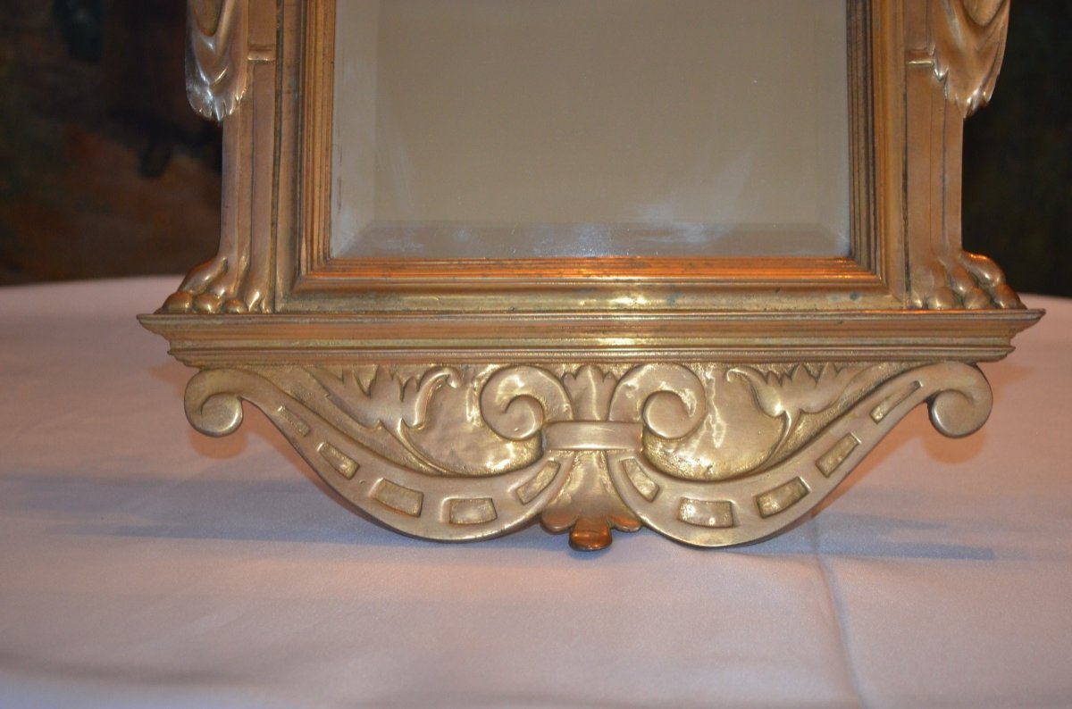 Gilt Bronze Table Mirror Restoration Period-photo-4