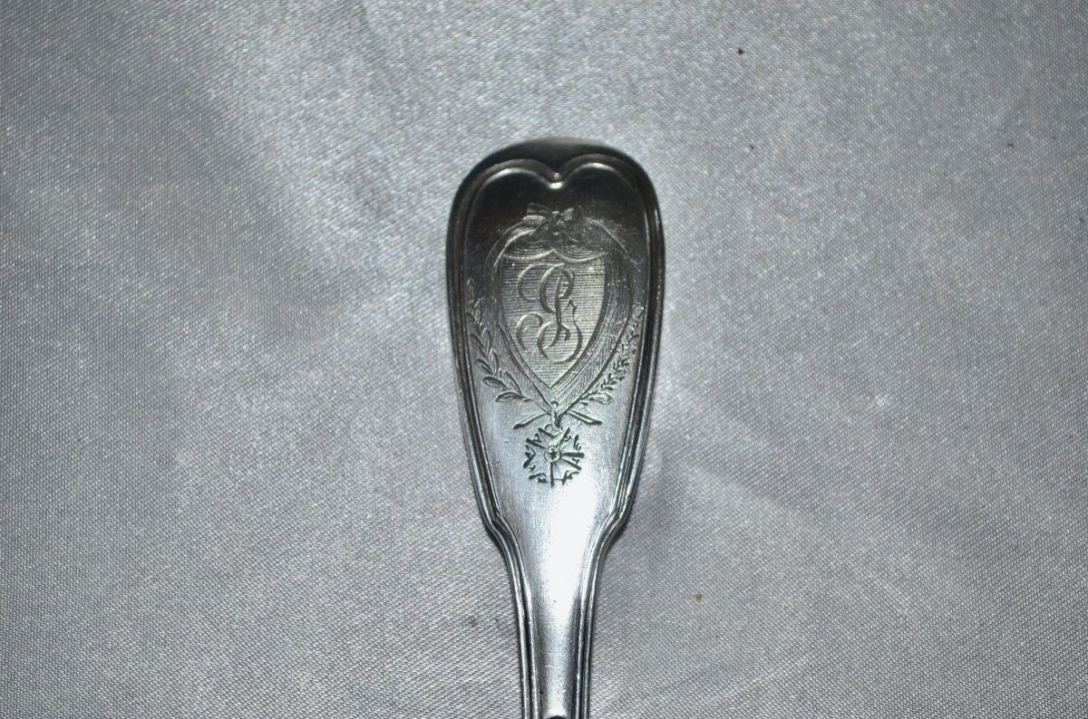 Spoon To Sprinkle In Sterling Silver Late 18th Century-photo-3