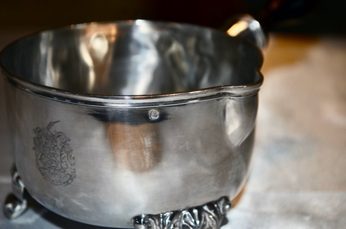 Saucepan In Sterling Silver 19th Century-photo-3