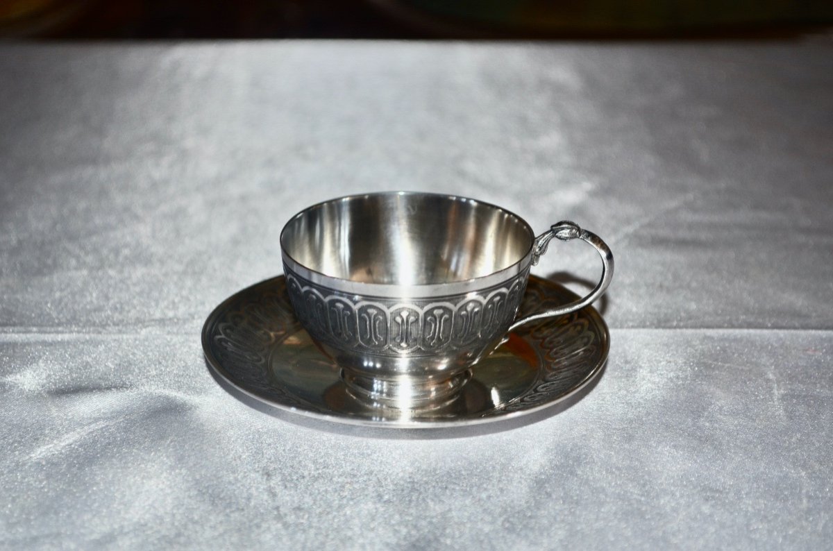 Mocha Cup In Sterling Silver Late 19th Century-photo-2