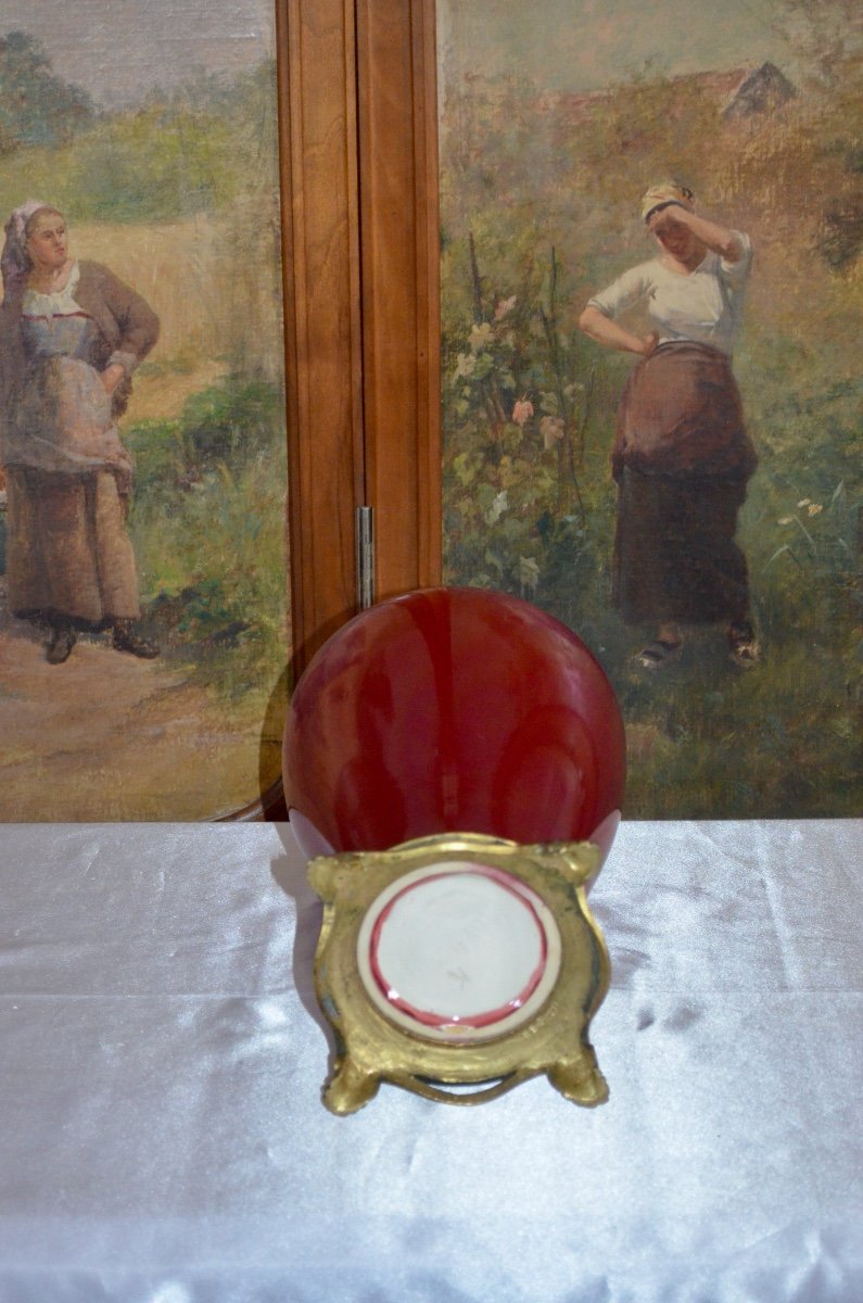 Vase En Céramique Sang De Boeuf époque Art Nouveau -photo-2