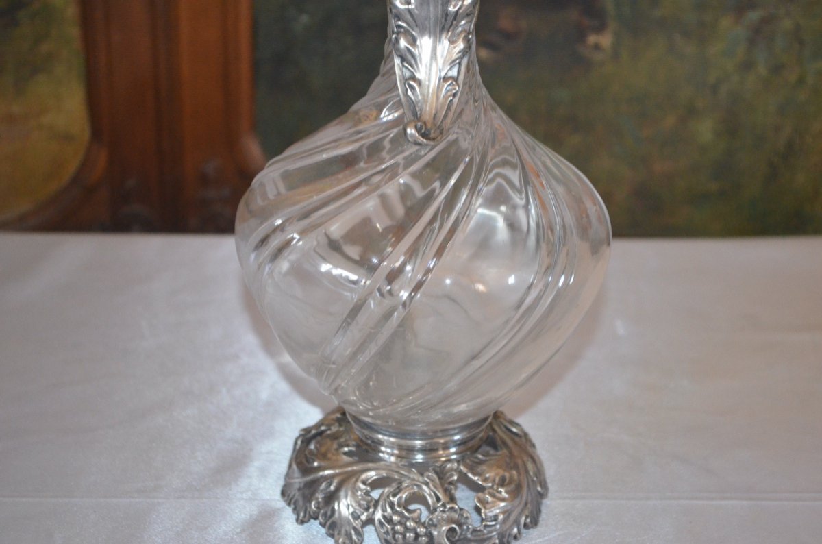 Ewer In Sterling Silver 19th Century-photo-3